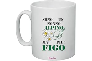 REGALI PAZZA IDEA borraccia alluminio cappello w alpini alpino festa gadget manifestazione adunata regalo (Tazza Alpino)