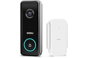 aosu Türklingel mit Kamera, HD 5MP Videotürklingel, 3K Video Doorbell WiFi 5/2.4GHz Radar-Detektor, 180 Tage Batterielaufzeit, Klingel