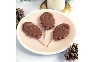 CHOCODIC LOT DE 4 - SUCETTE PERE NOEL EN CHOCOLAT LAIT - CHOCOLAT DE NOEL - GOURMANDISE DE NOEL - CADEAU DE NOEL