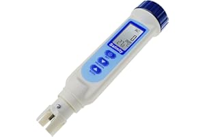 GAIN EXPRESS Stifttyp Salzgehalt- und Temperaturmessgerät ATC NaCl Salzwasser-Qualitätsprüfgerät für Salzwasser-Aquarium-Hydroponik-Lebensmittel (Salzgehalt-Messgerät (100.0ppt))