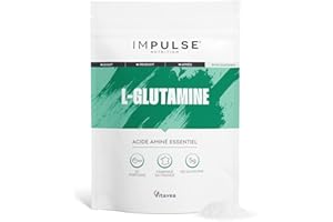 L-Glutamine Kyowa® - 100% Pure & Végétale - L-Glutamine en poudre - Complément alimentaire Récupération Musculaire & Sport - Sans Goût - 150g - Fabriqué en France - IMPULSE NUTRITION