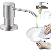 Lavabo Sabunluğu Fır&ccedil;alanmış Nikel Sabunluk Mutfak Lavabo i&ccedil;in 47 in&ccedil; T&uuml;p Doğrudan Sabun Şişesine Bağlanır, Artık Dolum Yok M