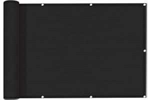 LOVE STORY Frangivista Balcono Schermi Divisori e Protettivi per Balconi (HDPE) 0,9 x 6 m per Balcone da Giardino Esterno,Nero