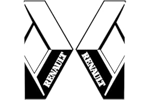 STICK CRÉA 2 Stickers Autocollants décor de vitre Renaul Couleur au Choix Decal Aufkleber Pegatinas (Gris)