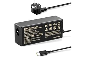 ZOSAM Cargador Portátil USB C 45W,para Lenovo Chromebook C330 S340 100e 300e 500e C340 S330 2nd Gen,ThinkPad Yoga T480 T580 E490 E580 C630 C940 720 910 Cargador Ordenador Tipo-C Adaptador