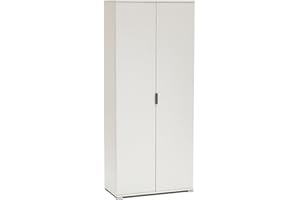 MeMi Me281BIA Armadio, Legno, Bianco, 36.5x75x174 cm