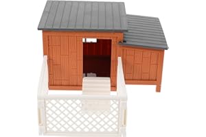 TOYANDONA Chicken Coop Toys: Realistic Farm Hen House with Fencing, Plastic Chicken Coop Model Kit for Kids Educational Toy, DIY Projects, Pretend Play, Dollhose Decor