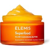 Elemis Superfood AHA Glow Cleansing Butter 90g | Daily facial cleanser removes makeup, cleanses and helps brighten, nourish a