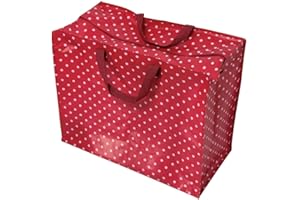 REX LONDON Duża torba do przechowywania z zamkiem błyskawicznym - mocna i trwała 55 x 48 x 28 cm 70 l - wybór wzornictwa (czerwony retrospot)