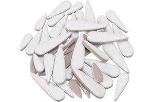 sourcing map Petal Mosaic Tiles for Crafts 100g Tear Drop Porcelain Mosaic Tiles for Mosaic Art Projects and Outdoor Decorations White