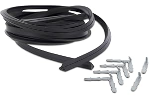 DEKAROX Guarnizione universale per porta, 3 m, con 6 ganci, per forni e fornelli, resistente al calore e durevole, facile da montare, adatta per marche come AEG Bosch Siemens Whirlpool Bauknecht