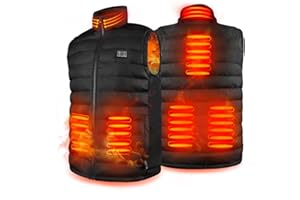Warm Storm Heated Body Warmer Vest for Man Woman, Neck Warmer Heated Gilet with 5 Heating Zone 3 Temperature Settings, Machine Washable(06)