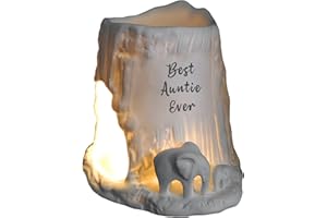 Cello Elephant Tealight Burner - Best Auntie Ever. Porcelain Decor, Wax Melt & Oil Burner. Gifts for Auntie, Elephant Ornament for Women