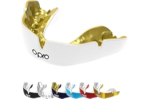 OPRO OPRO Omedelbart anpassad sport tandskydd, (vit/guld) vuxen och barn