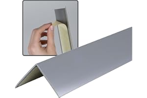 Dalsys Winkelprofil selbstklebend PVC 30x30mm, 150cm Grau Eckschutzprofil, Eckleiste, hoher Kantenschutz Wand, für Wohn- und Arbeitsbereich sowie Garage geeignet, mit Klebeschutzstreifen