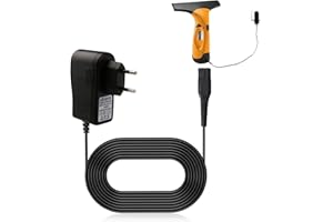 NAZAZ Caricabatterie da 5,5 V Compatibile con Lavavetri kar-cher WV1, WV1 Plus, WV2 Plus, WV2, WV5, WV5 Premium 2nd Generazione, WV51, WV55, WV60, WV70 - Cavo di Alimentazione Durevole e Sicurezza (Ⅱ)