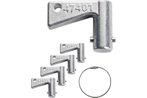 CARNFORTH 5PCS 47401 Battery Isolator Disconnect Key Compatible with JCB Construction Equipment, Telehandler, Excavator, Dumper and Backhoe Loader, Metal Isolator Key for Terex Switch key.