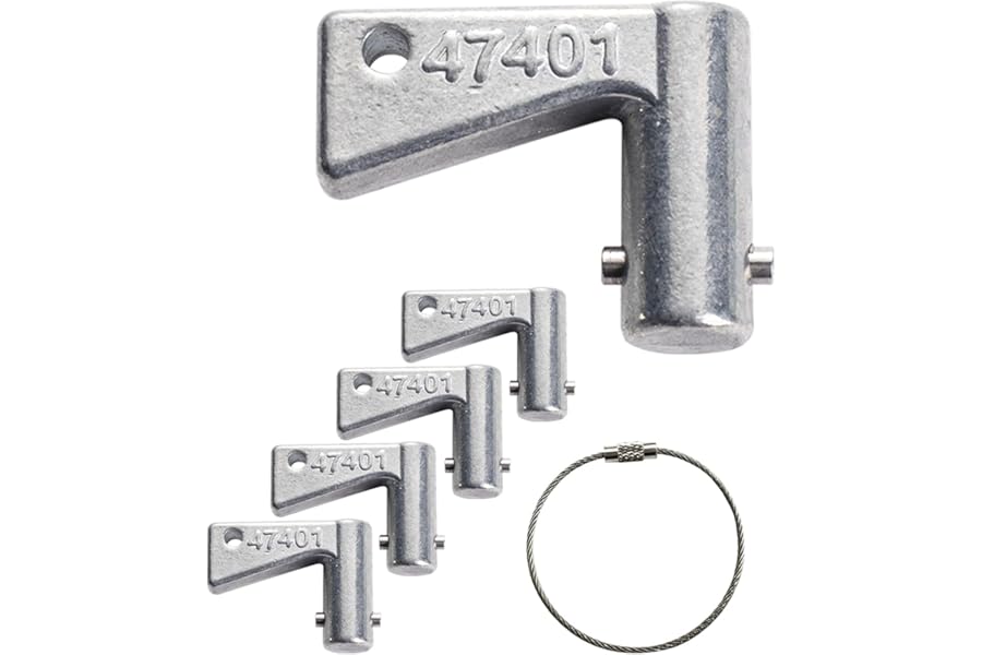 5PCS 47401 Battery Isolator Disconnect Key Compatible with JCB Construction Equipment, Telehandler, Excavator, Dumper and Backhoe Loader, Metal Isolator Key for Terex Switch key.