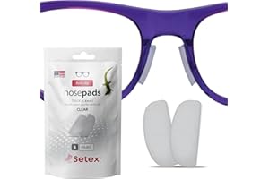 ‎SETEX Setex Gecko Grip 1,8 mm Anti-Rutsch-Nasenpads für Brillen, (5 transparente Paare), Innovative Mikrostrukturierte Fasern