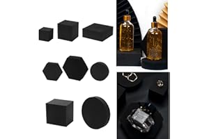 JIAKALAMO 8 Stück Fotografie-Requisiten, Schaumstoff-Blöcke, Schießrequisiten für Schmuck, Kosmetik (schwarz)