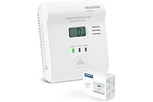 Hekatron KonexXt CO One – Kohlenmonoxid Melder 10 Jahre Batterie – CO Melder mit übersichtlichem Display und Test-Alarm-Taste, einfache Installation