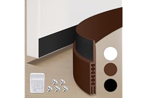 Inwee Burlete Puerta, Burlete Bajo Puerta Burlete Autoadhesivo de Goma de Silicona, Antipolvo Aislamiento Acústico Prueba De Viento y Agua 100cm x 5.3cm Marrónnco