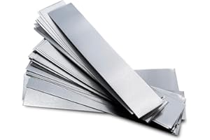 VEIKEN 50 Tiras de Níquel de 100mm de largo y 20mm de ancho. 0.1mm de grosor. Aleación de Niquel para soldar por puntos celdas de baterías y otras utilidades. Muy manejable y cortable