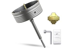 METOTY Punta per sega a tazza da 160 mm, con adattatore SDS Plus, 220 mm, per muratura, mattoni, cemento, cemento, pietra concrete