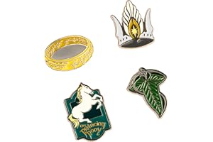 Erik Lord Of The Rings Gruppen - Bladet Ur Lorien, En Enda Ring, Pransande Pony, Krönan Över Gondor | Enamel Pins