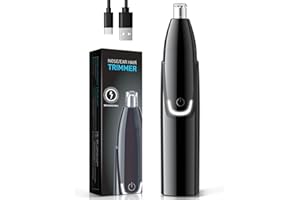 ‎PAONIES USB Wiederaufladbar Nasenhaartrimmer, Professional Schmerzfreier Nasenhaarschneider Ohrhaarschneider mit Superleise Technologie, Doppelschneideklingen, IPX7 Wasserdichtem für Männer und Frauen