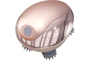 COTSOCO Massaggiatore elettrico per cuoio capelluto con funzione impastatrice, 96 nodi di massaggio, piccolo massaggiatore portatile wireless per graffiare la testa per la crescita dei capelli