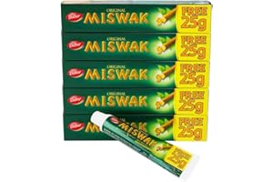 DABUR Pack de 12 Dentifrices Miswak à base de poudre de siwak (75g)