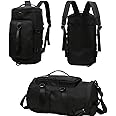 POSICHE Sports Gym Bag with Shoes, Travel Duffel Bag Travel Backpack Large-Capacity Portable One-Shoulder Sports Fitness Bag Multi-Functional Travel Storage Bag Wet & Dry Separation (black)