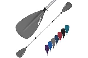 ALPIDEX 2 en 1 Pala Telescópica Aluminio Kayak Ajustable Ligero Doble Paddle Extensible 160-207cm Tabla Surf Sup Canoa Stand Up Paddle Board Kayak Remo
