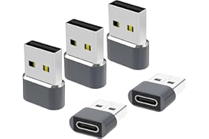 LAKERONELOVE Adaptador USB a USB C 5-Pack,USB C Hembra a USB Macho Convertidor Cable Cargador Tipo A para i-Phone 15 14 13 Pro,A-pple Watch 8 9,AirPods,iPad,CarPlay,Samsung Galaxy S23 S24 Ultra,Tab S9