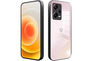 XINYEXIN Funda para Xiaomi Redmi Note 12 Pro 5G Case con Vidrio Degradado, Moda Ultra Delgado Antichoque y Antiarañazos Protectora Carcasa - Rosa
