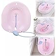 ELECDON Sitz Bath Toilet Seat, with Flusher Folding Bathroom The-Toilet Perineal Soaking Bath, Avoid Squatting for Hemorrhoidal Relief, for Pregnant Women, for Post-Episiotomy Patients on The Toilet