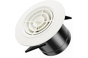 HG Power Kratka wentylacyjna 150 mm, okrągła kratka wentylacyjna, zamykana, regulowane wyloty powietrza do garażu, kuchni, łazienki i sypialni