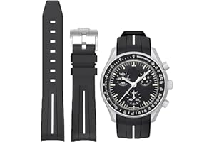 Niziruoup Cinturino Gomma per orologio Watch Strap 20mm Silicone Cinturino Curvo di Ricambio Cinturino Originale Senza lacune per Uomo Donne