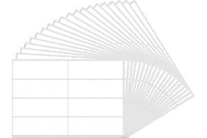 YIKIADA Białe etykiety 75 × 25 mm, prostokątne, samoprzylepne, wodoodporne, do opisywania marmolady, etykiety adresowe, 160 sztuk