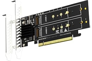 ‎GLOTRENDS GLOTRENDS PA41 4 Ports M.2 NVMe zu PCIe 4.0 X16 Adapter ohne PCIe Bifurcation Funktion, unterstützt 22110/2280/2260/2242/2230 Größe