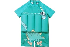Allence Enfants Bébé Combinaison Flottante Maillot de Bain Une Pièce avec Flotteurs Ajustables Été Costume pour Natation Débutant Garçons Filles