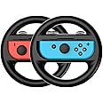 ARCELI 2pcs Steering Wheels for Nintendo Switch OLED, Switch Racing Wheel for Mario Kart 8 Deluxe(Black)