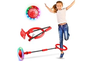 EKKONG Palla per Caviglia Saltare Bambini Illuminato Caviglia Skip Ball Pieghevole Palla Salta Salta Jumping Ball Adatta per l'interno e l'esterno dei Bambini Giocattoli per l'esercizio