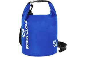 ROCK CLOUD Dry Bag Waterproof 5L Dry Sack for Kayaking Rafting Boating Beach Surfing Swimming Canoe Camping Hiking Fishing Ski