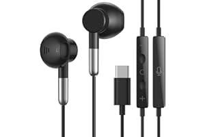WETSKY USB C Kopfhörer für Samsung Galaxy und iPhone 16/15, Typ C In-Ear Kopfhörer mit Kabel, HiFi Stereo Ohrhörer mit Mikrofon und Lautstärkeregler für i-Pad Pro/Air, Samsung Galaxy S24 Ultra/ S23 Ultra