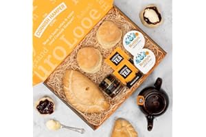 THE CORNISH HAMPER STORE Gluten Free Cornish Cream Tea WithTraditional Gluten Free Cornish Pasty For 1, Afternoon Tea, Food Hamper, Birthday Gift, Thank You Gift, Christmas Treat,