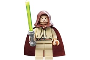 LEGO Reg; Star Wars Qui Gon de 7665 Minifigura + capa personalizada