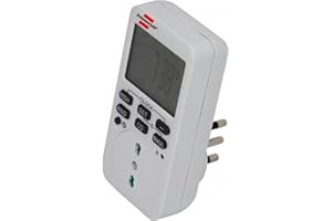 BRENNENSTUHL Timer Settimanale Digitale - Presa Temporizzata Facile e Intuitiva, Interruttore Temporizzato per Ottimizzare il Consumo Energetico, Bianco