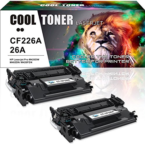 Cool Toner kompatibel toner fuer CF226A(26A) fuer HP LaserJet Pro MFP M426 M426dw M426fdw M426fdn, HP LaserJet Pro M402 M402dn M402n M402d M402dw, Schwarz 3100 Seiten, 2 pack